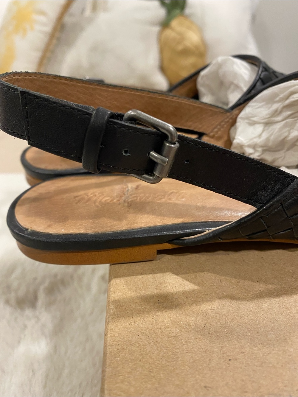 Madewell Slingback Flats in Woven Leather - Picture 11 of 13